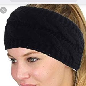 Black minicci winter head band